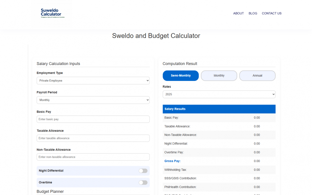 Salary calculator Philippines online sweldo tool