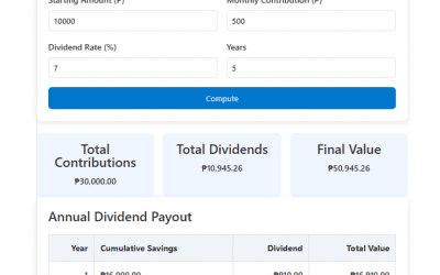 Pag-IBIG MP2 Calculator 2025